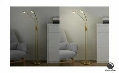 Fischer-Honsel LED-Leseleuchte, 2-flammig, Messing-matt mit Dimmer -Innenleuchten Verkaufsladen 10689929 7 202105112233