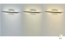 Fischer-Honsel LED-Wandleuchte, Nickel matt mit Dimmer | silberfarben