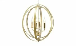 Trio Kronleuchter, 4-flammig messing mit Strass | messingfarben