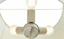 Trio Stehleuchte, 3-flammig, Nickel-matt, Stoffschirm weiß | silberfarben -Innenleuchten Verkaufsladen 11680026 5 202201122234