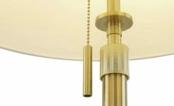 Trio Stehleuchte, 3-flammig, Messing-matt, Stoffschirm weiß | Goldfarben -Innenleuchten Verkaufsladen 11680028 9 202103052235