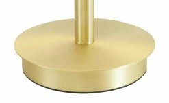 Trio Tischleuchte, 1-flammig, messing-matt, Stoffschirm weiß -Innenleuchten Verkaufsladen 11680030 5 202103152232