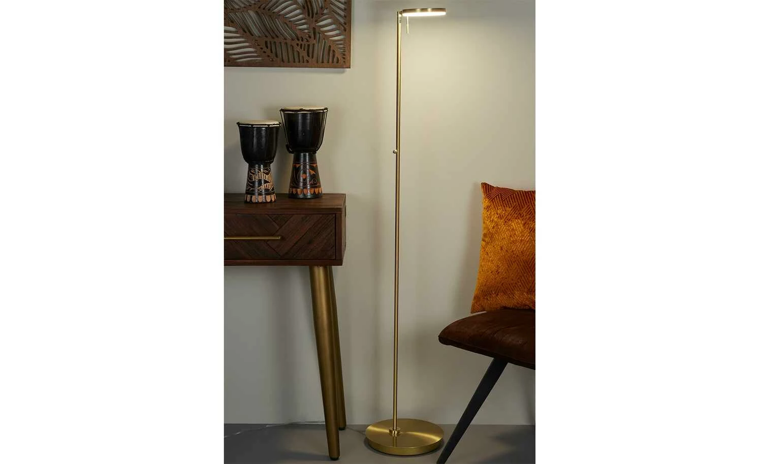 B-Leuchten LED-Stehleuchte, 1-flammig, messing matt | mehrfarbig 5 B-Leuchten LED-Stehleuchte, 1-flammig, messing matt | mehrfarbig – Bild 3