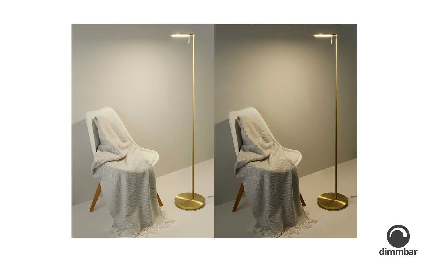 B-Leuchten LED-Stehleuchte, 1-flammig, messing matt | mehrfarbig 4 B-Leuchten LED-Stehleuchte, 1-flammig, messing matt | mehrfarbig – Bild 2