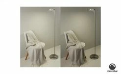 B-Leuchten LED-Stehleuchte, 1-flammig, Nickel matt | silberfarben