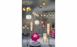 HOME STORY Pendelleuchte, 1-flammig, mit Federn und Glasbehang