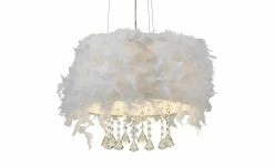 HOME STORY Pendelleuchte, 1-flammig, mit Federn und Glasbehang -Innenleuchten Verkaufsladen 11680418 8 202106092233