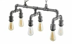 HOME STORY Pendelleuchte, 6-flammig, Schwarz -Innenleuchten Verkaufsladen 11680436 8 202012281333