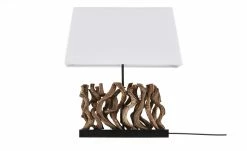 HOME STORY Tischleuchte, 1-flammig mit Holzdekor -Innenleuchten Verkaufsladen 11680465 5 201911152246