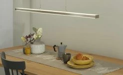 Fischer-Honsel LED-Pendelleuchte, Nickel-matt mit Dimmer -Innenleuchten Verkaufsladen 11680532 2 202109171234