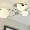 KHG Deckenleuchte, 3-flammig, chrom mit Glaskugeln -Innenleuchten Verkaufsladen 11680559 2 202006091055