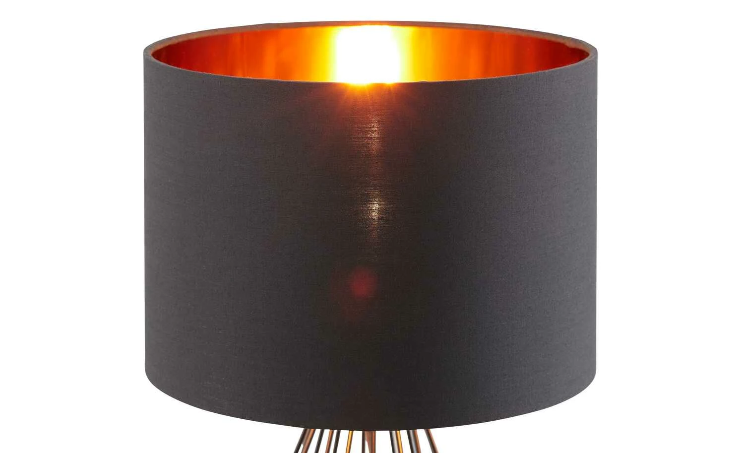 KHG Tischleuchte, 1-flammig, Schwarz / goldfarben 8 KHG Tischleuchte, 1-flammig, Schwarz / goldfarben – Bild 6