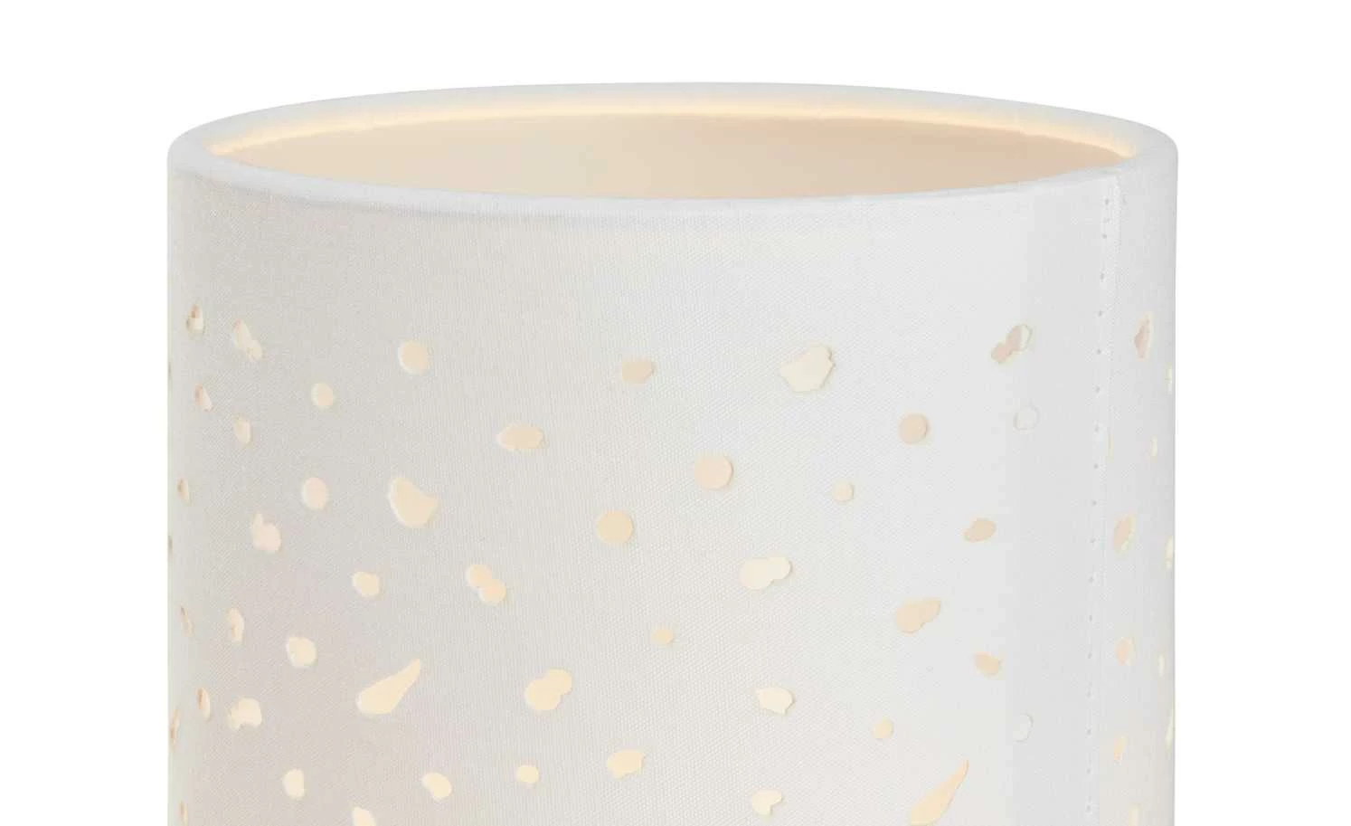 KHG Tischleuchte, 1-flammig, Stoffschirm weiß 5 KHG Tischleuchte, 1-flammig, Stoffschirm weiß – Bild 4