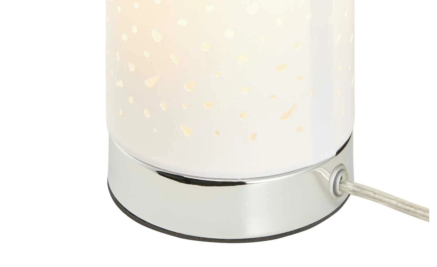 KHG Tischleuchte, 1-flammig, Stoffschirm weiß 6 KHG Tischleuchte, 1-flammig, Stoffschirm weiß – Bild 5