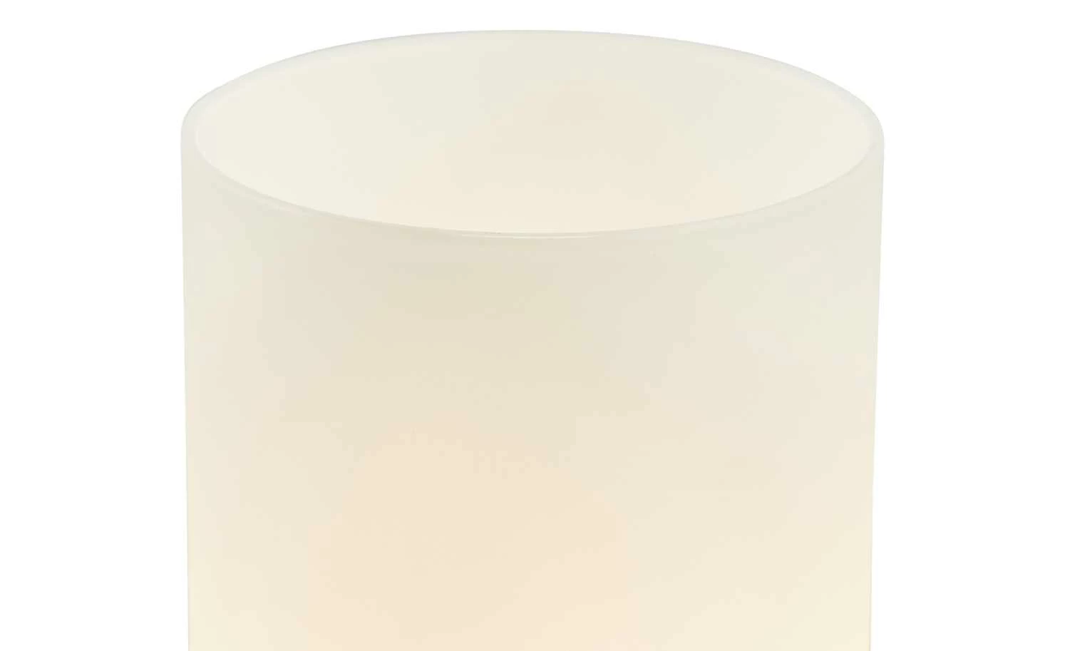 KHG Tischleuchte, 1-flammig, Zylinderform Glas weiß | Nickel 5 KHG Tischleuchte, 1-flammig, Zylinderform Glas weiß | Nickel – Bild 3