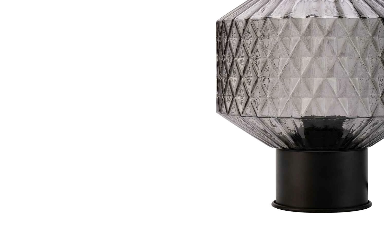 Tischleuchte, 1-flammig, Rauchglas 5 Tischleuchte, 1-flammig, Rauchglas – Bild 3