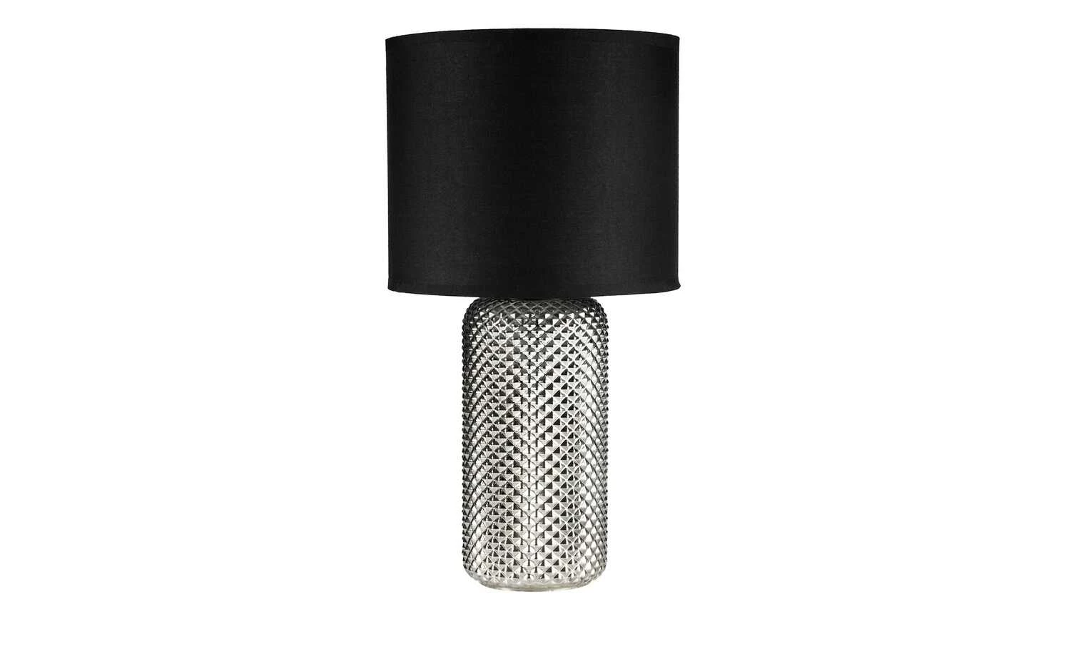 Tischleuchte, 1-flammig, Rauchglas und Stoff 4 Tischleuchte, 1-flammig, Rauchglas und Stoff – Bild 2