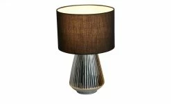 Keramik-Tischleuchte, 1-flammig, silber/schwarz -Innenleuchten Verkaufsladen 11684111 3 202201102232