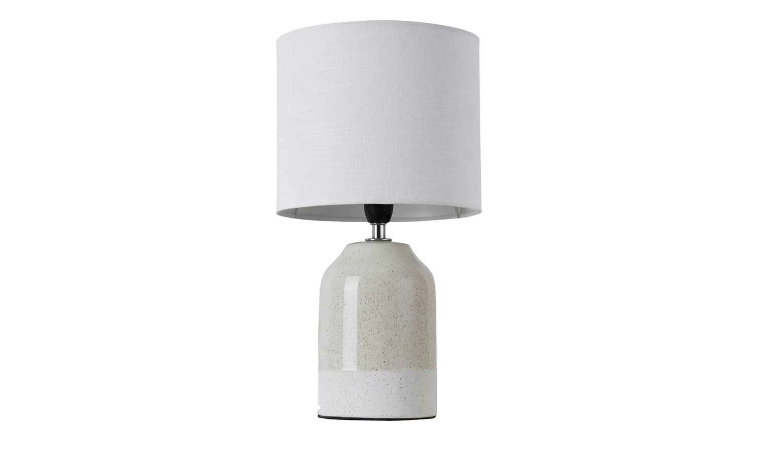 Keramik-Tischleuchte mit Leinen Schirm 4 Keramik-Tischleuchte mit Leinen Schirm – Bild 2