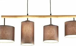 Pendelleuchte, 4-flammig, Stoffschirme grau -Innenleuchten Verkaufsladen 11684399 3 202002032237