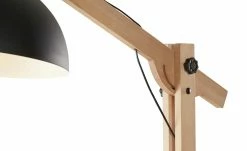 Stehleuchte, 1-flammig, Metall schwarz/ Holz -Innenleuchten Verkaufsladen 11684404 4 202106041245