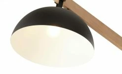 Stehleuchte, 1-flammig, Metall schwarz/ Holz -Innenleuchten Verkaufsladen 11684404 5 202106041245