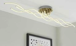 KHG LED-Deckenleuchte, 6-flammig, goldfarben