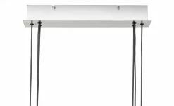 KHG Pendelleuchte, 4-flammig, Nickel matt, Stoffschirme grau -Innenleuchten Verkaufsladen 11684530 2 202006091055