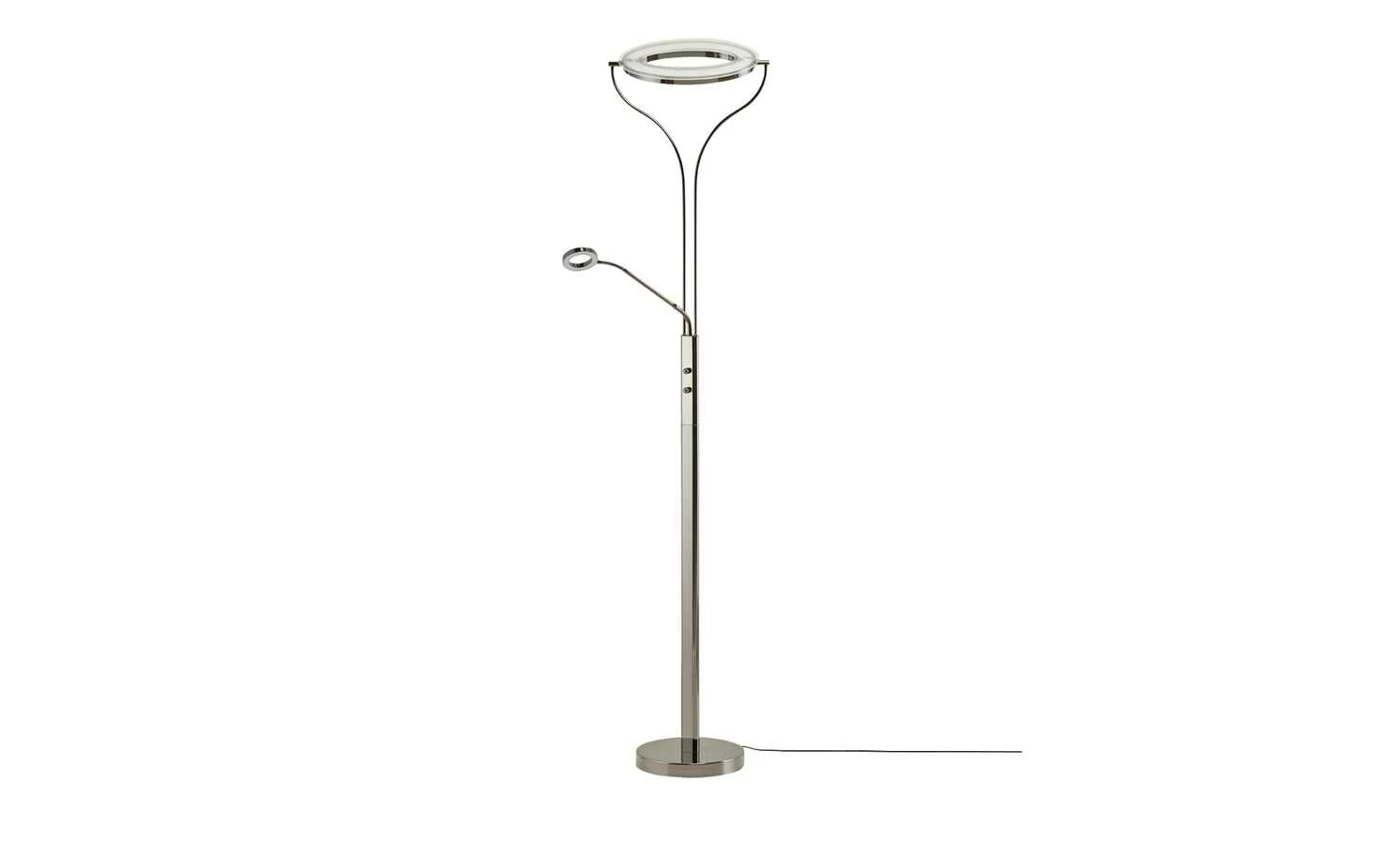 Meisterleuchten LED-Deckenfluter, 2-flammig, schwarz/chrom 3 Meisterleuchten LED-Deckenfluter, 2-flammig, schwarz/chrom