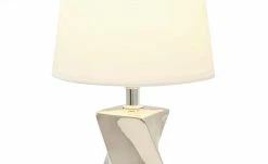 Trio Keramik-Tischleuchte, 1-flammig, silberfarben ´klein´ -Innenleuchten Verkaufsladen 11684757 1 202003112234