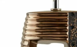 B-Leuchten Tischleuchte, 1-flammig, goldfarben/Stoffschirm beige -Innenleuchten Verkaufsladen 11684823 5 202110211246