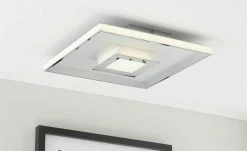 Fischer-Honsel LED-Deckenleuchte, chrom/alu, `Quadrat´ -Innenleuchten Verkaufsladen 11684919 6 202101182237