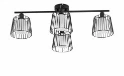 Deckenleuchte, 4-flammig, Draht/schwarz -Innenleuchten Verkaufsladen 11684956 5 202007080958