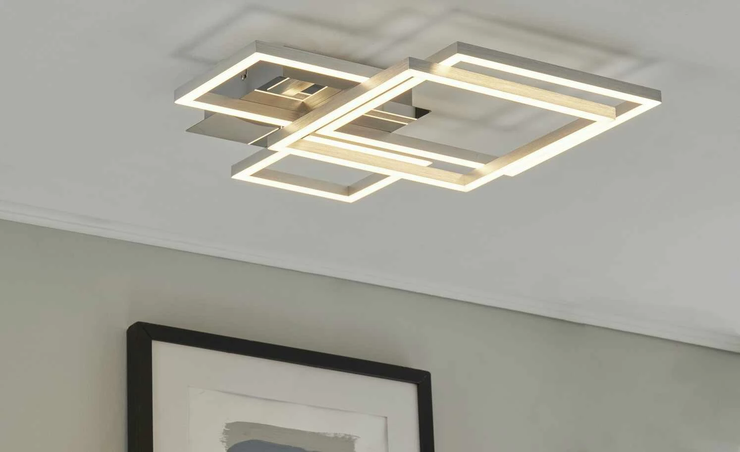 LED-Deckenleuchte, chrom/silberfarben 5 LED-Deckenleuchte, chrom/silberfarben – Bild 3