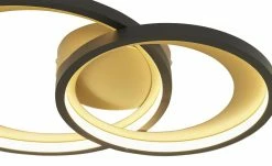 Trio LED-Deckenleuchte schwarz/goldfarben | 29|W 10 Trio LED-Deckenleuchte schwarz/goldfarben | 29|W -Innenleuchten Verkaufsladen 11685007 3 202103052235