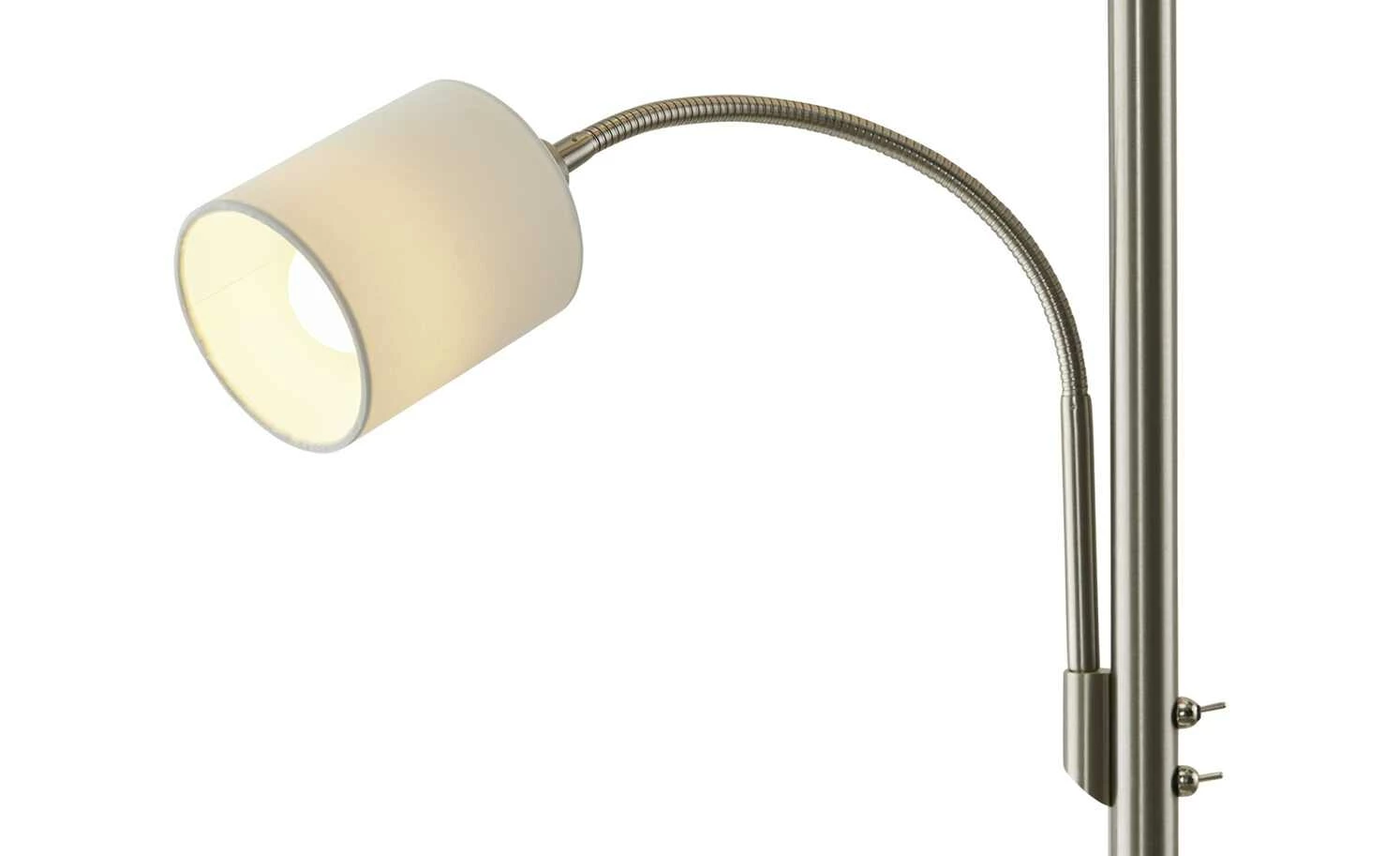 Trio Stehleuchte, 2-flammig, Stoffschirm weiß 6 Trio Stehleuchte, 2-flammig, Stoffschirm weiß – Bild 4