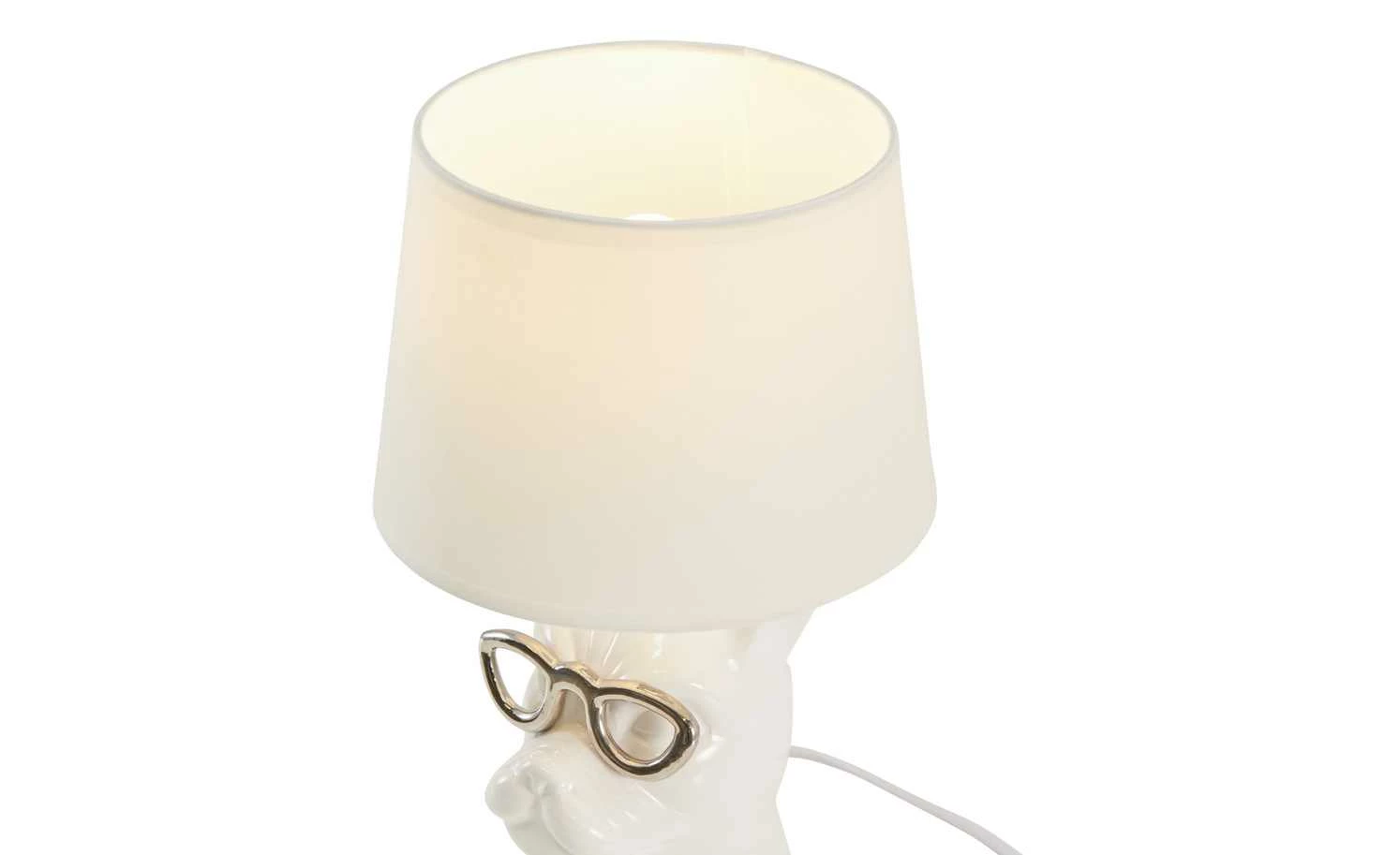 Trio Keramik-Tischleuchte, 1-flammig, Hund weiß 6 Trio Keramik-Tischleuchte, 1-flammig, Hund weiß – Bild 4