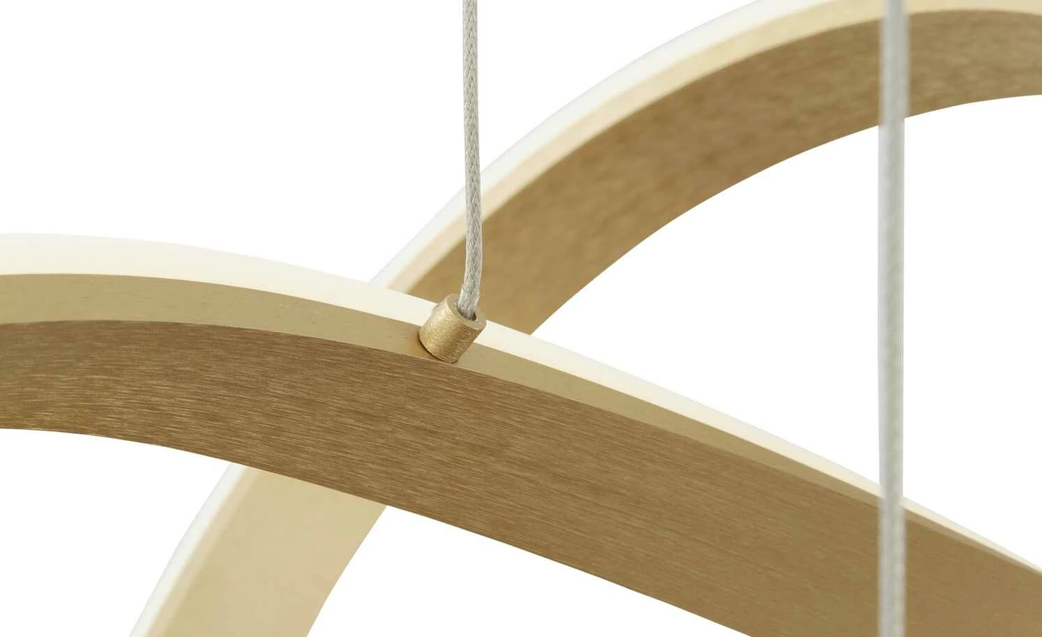 Wofi LED-Pendelleuchte, goldmatt, geschwungen 5 Wofi LED-Pendelleuchte, goldmatt, geschwungen – Bild 3