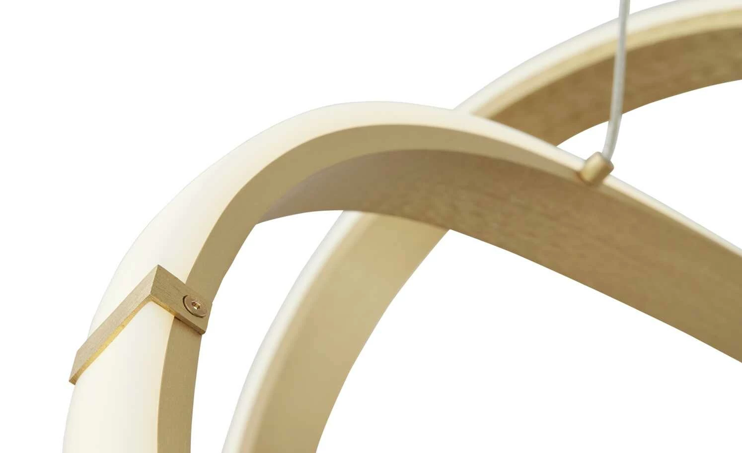 Wofi LED-Pendelleuchte, goldmatt, geschwungen 7 Wofi LED-Pendelleuchte, goldmatt, geschwungen – Bild 5