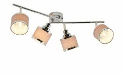 Wofi Deckenstrahler, 4-flammig, chrom, mit Stoffschirmen -Innenleuchten Verkaufsladen 11685041 5 202003021341