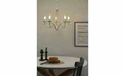 Kronleuchter, 5-flammig, elfenbeinfarben | Creme