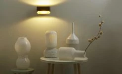 Meisterleuchten LED-Wandleuchte, 2-flammig, schwarz/gold