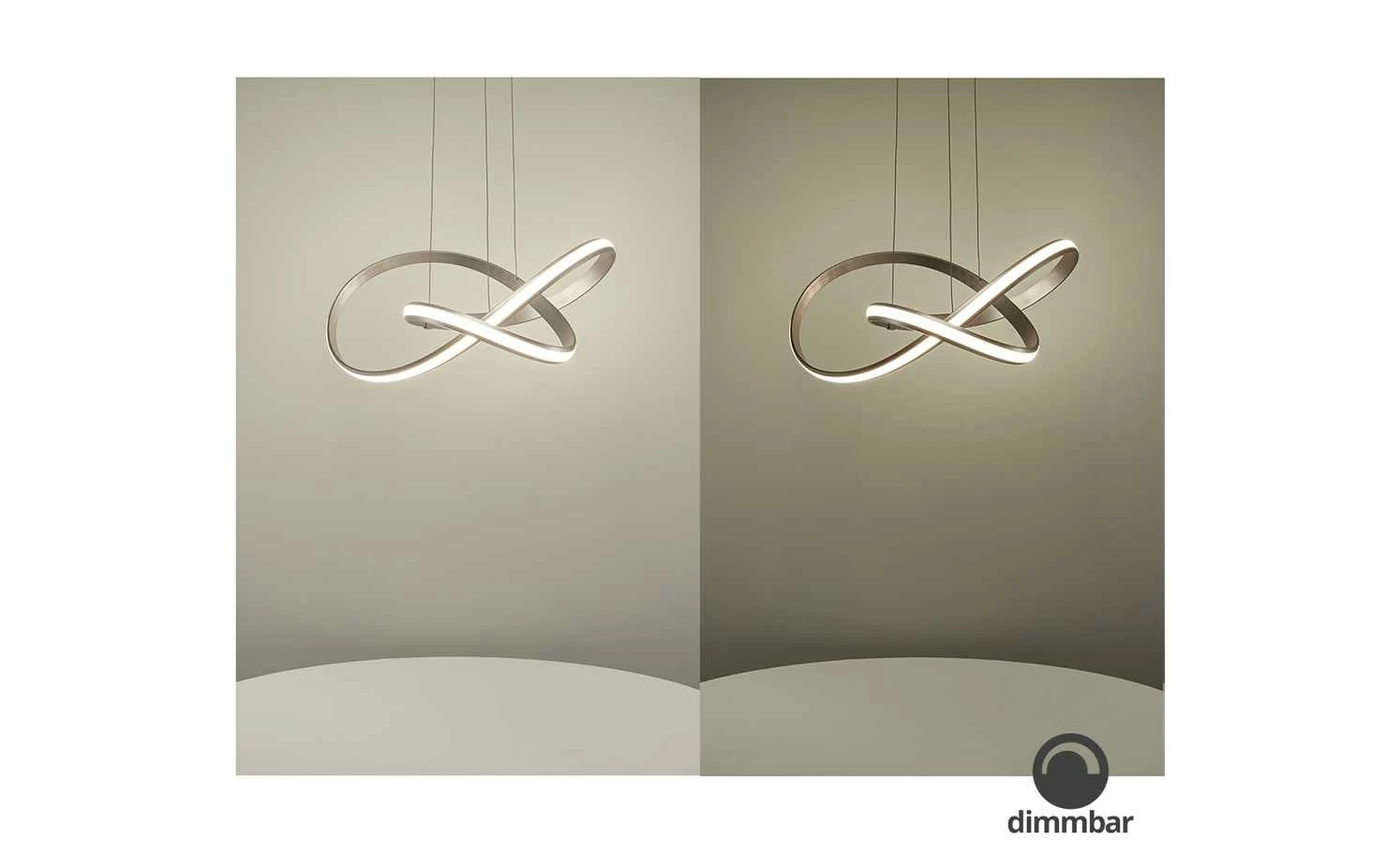 Paul Neuhaus Smart Home-Pendelleuchte, Nickel matt, geschwungen 2 Paul Neuhaus Smart Home-Pendelleuchte, Nickel matt, geschwungen