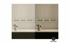 Paul Neuhaus Smart Home-Pendelleuchte, 8-flammig, Nickel matt