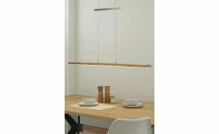 LED-Pendelleuchte, 1-flammig, Eiche natur