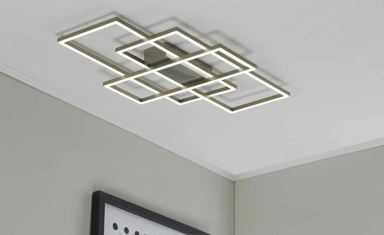 KHG LED-Deckenleuchte, 3-flammig, Aluminium gebürstet 5 KHG LED-Deckenleuchte, 3-flammig, Aluminium gebürstet – Bild 3