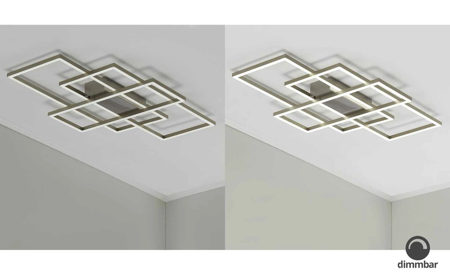 KHG LED-Deckenleuchte, 3-flammig, Aluminium gebürstet 4 KHG LED-Deckenleuchte, 3-flammig, Aluminium gebürstet – Bild 2