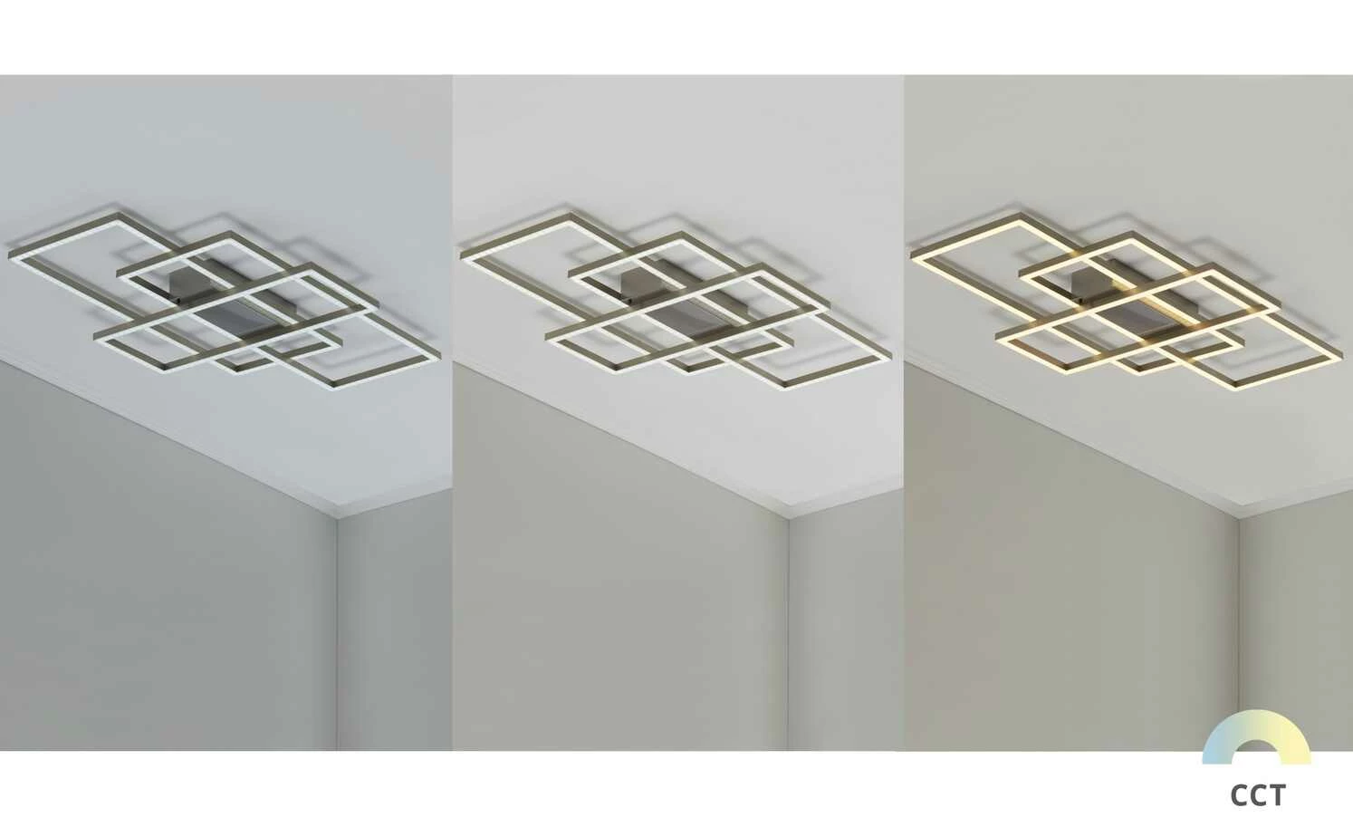 KHG LED-Deckenleuchte, 3-flammig, Aluminium gebürstet 3 KHG LED-Deckenleuchte, 3-flammig, Aluminium gebürstet