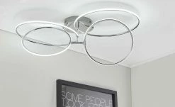 KHG LED-Deckenleuchte, 4-flammig, chrom `Ringe´ -Innenleuchten Verkaufsladen 11685308 4 202006091055