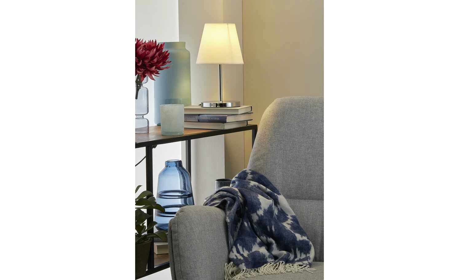 KHG Tischleuchte, 1-flammig, Stoffschirm weiß 3 KHG Tischleuchte, 1-flammig, Stoffschirm weiß